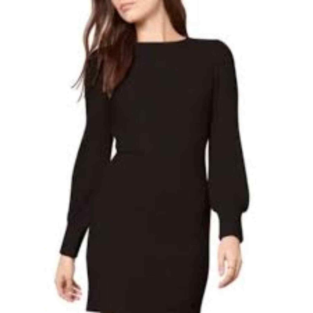 BB DAKOTA by Steve Madden Black Evermore Long Sleeve Sweater Dress
