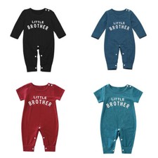 Jumpsuit Baby Little Boy Bodysuit Clothes Brother Outfit Winter Infant Romper