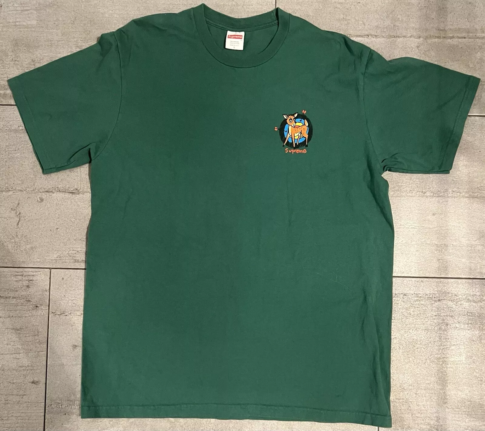 Tee shirt Supreme Deer en pin clair