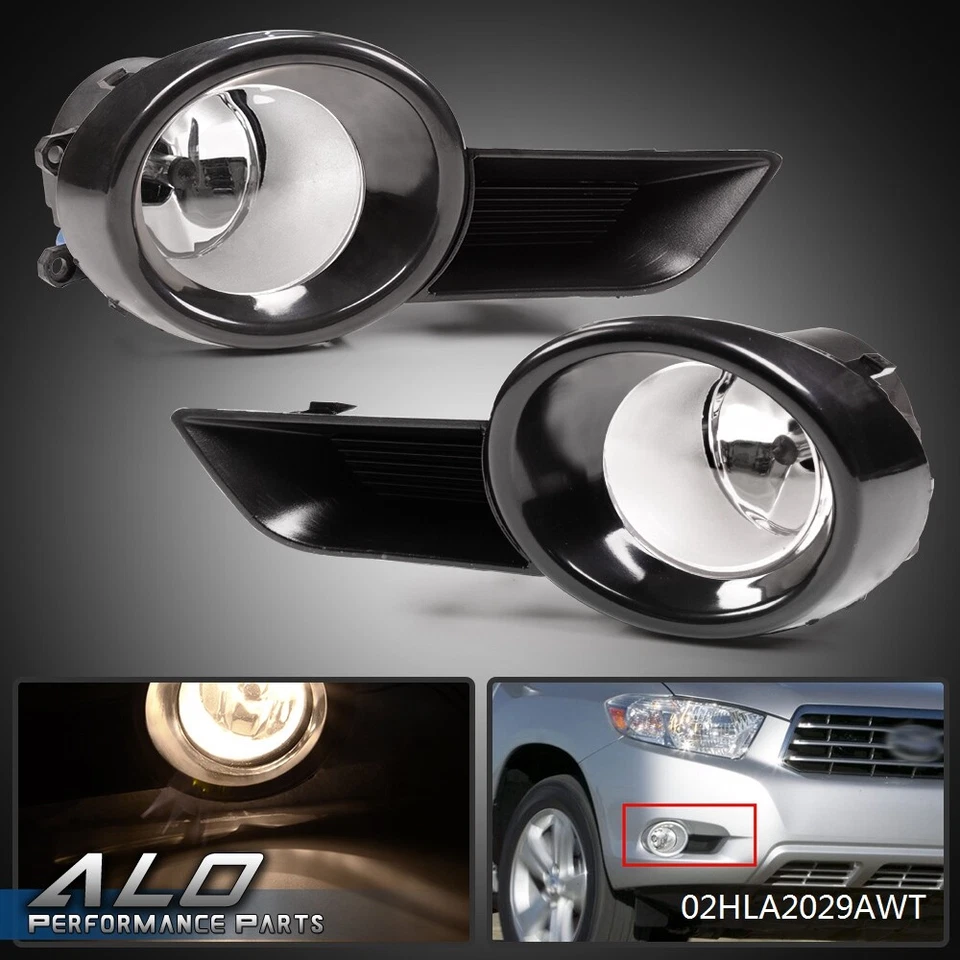 Fit For Toyota 08-2011 Highlander Clear Bumper Driving Fog Lights+Bracket+Switch - Image 3 of 4