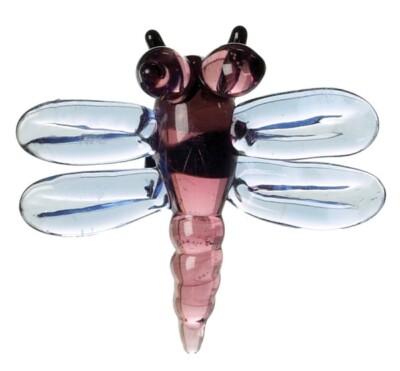 Ganz Miniature World Mini Glass DRAGONFLY Collectible Figurine New 3/4''