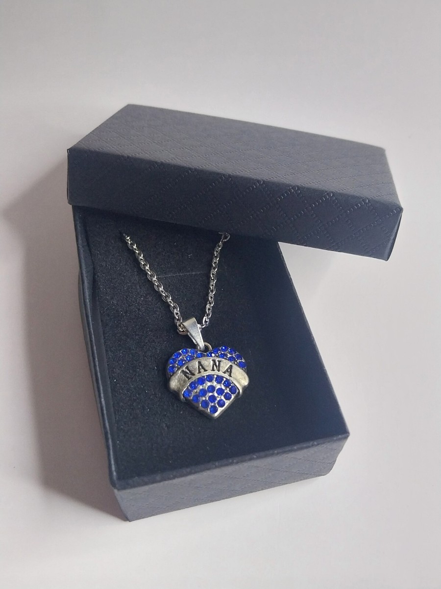 Nana Heart Necklace Gift Boxed for nan grandma nanny gift UK