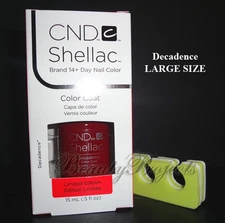 CND Shellac Decadence .5oz LARGE SIZE Gel Polish LED/UV New With Box +Bonus!