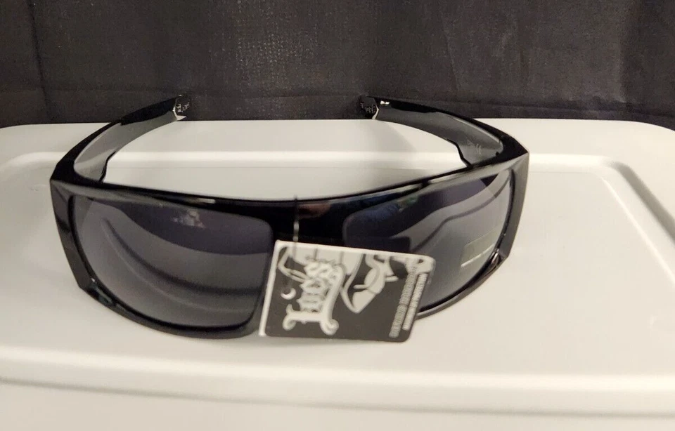 Gafas de sol negras LOCS 91025 auténticas tonos hardcore con calaveras verdes/amarillas Foto 2 de 4