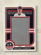 ANDREW JIMENEZ 2025 Panini USA Baseball Stars & Stripes Game Used Pants # 4/10