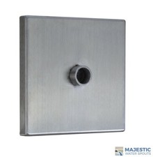 Clarke - Small 4" X 4" Rectangular Modern Emitter in Stainless Steel