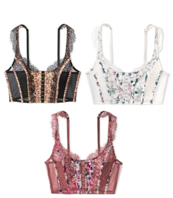 $70 VICTORIAS SECRET DREAM ANGELS UNLINED CORSET BUSTIER BRA TOP