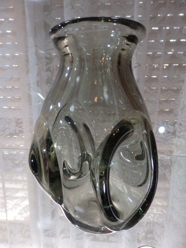 Early Paul Manners 6.25'' Stickman signed 1972 American Art Glass Vase USA - Picture 4 of 10