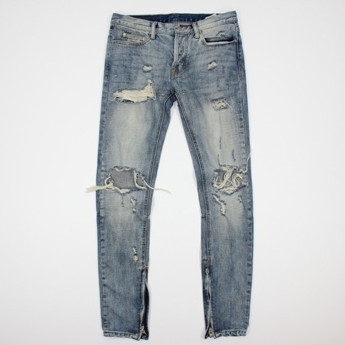 mnml Destroyed Distressed Skinny Jeans 