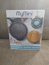 Nostalgia My Mini Snowman Waffle Maker Blue Limited Edition Design