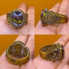 Antique Islamic Mosiac Ring - Post Medieval Ottoman Empire Style Middle East