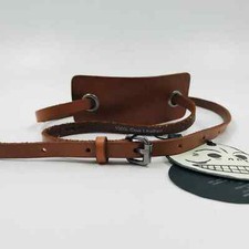 Cheap Monday Women Skinny Brown Genuine Leather Belt Size M / L