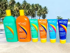 No Ad Sunscreen Lotion - SPF 30, SPF 50, SPf 85 - Both 3oz & 16oz - Brand New