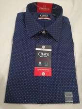 Chaps Size Large EST. 1978 Comfort Stretch Regular Fit  Blue 16-16 1/2 36-37