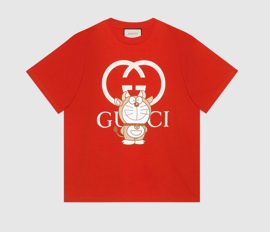 GUCCI xDoraemon Oversize T-Shirt.Chinese New Year of the Ox GUCCI xDoraemon Oversize T-Shirt.Chinese New Year of the Ox