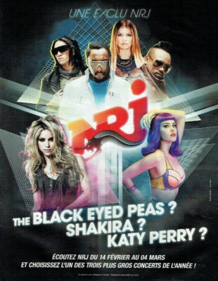 Advertising 1220 2011 Black Eyed Peas Concert Shakira Katy Perry NRJ