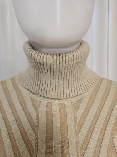 New DKNY Women's Ivory Printed Turtleneck Ribbed Long-Sleeve Sweater Size S. - Picture 7 of 24