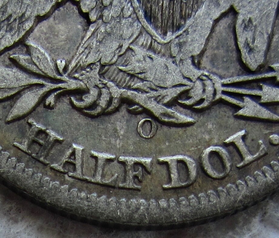 1851O Seated Liberty Silver Half Dollar Early Rare Key Date XF Detail