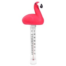 Floating Pool Thermometer, Large Display with String Easy to Read, Flamingo 