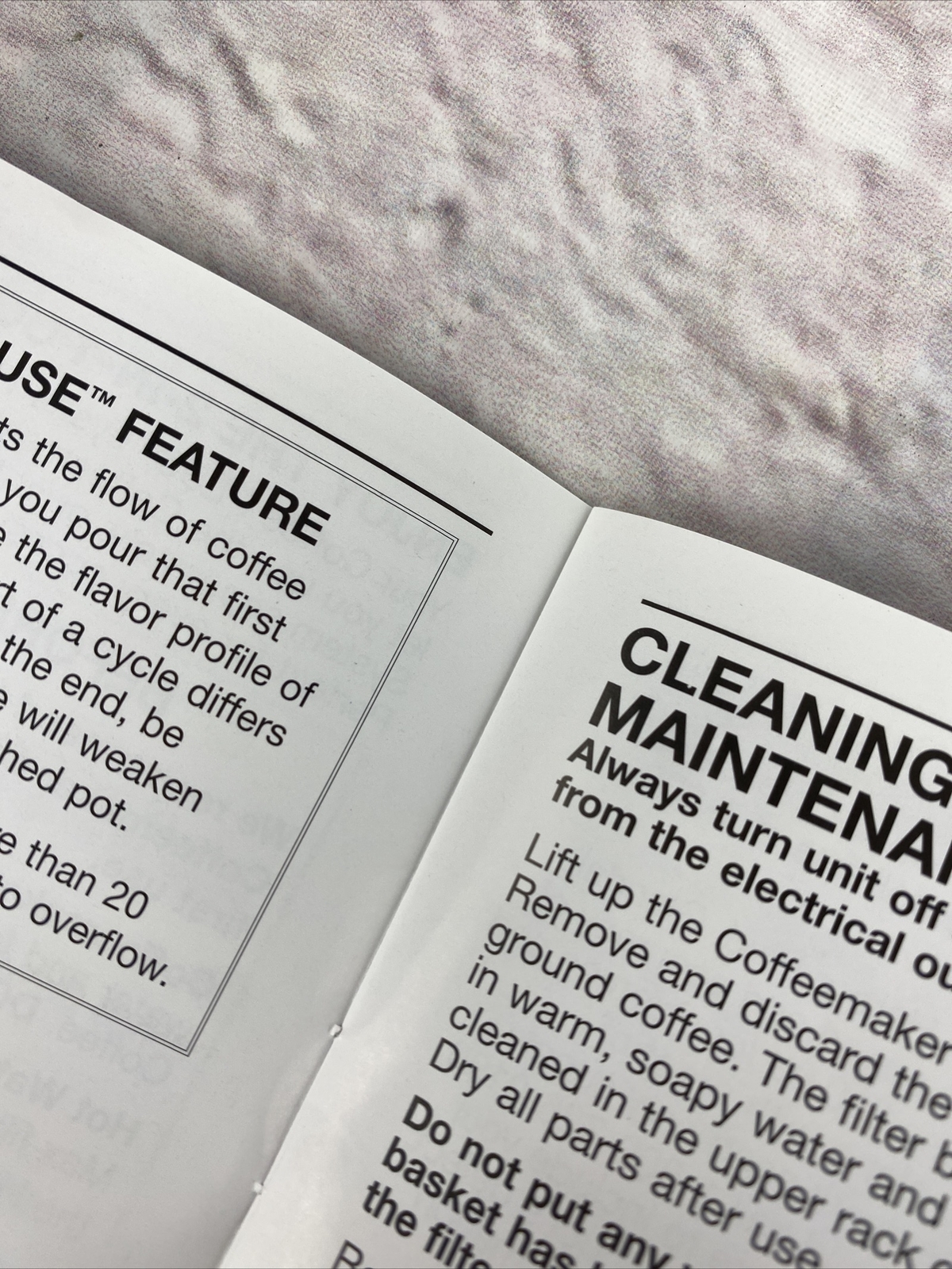 Cuisinart Coffee Maker CHW12 Manual And Quick Reference Guide Only eBay