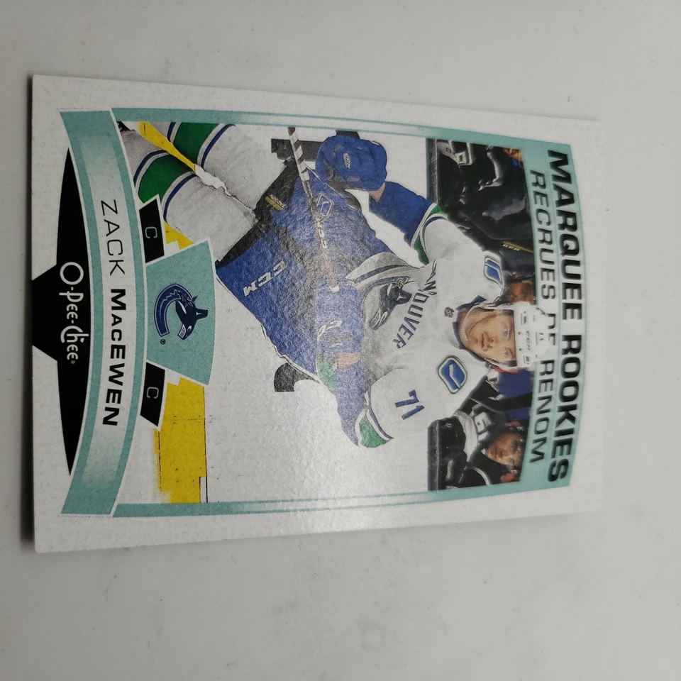 2019-20 UD OPC O-Pee-Chee Zack MacEwen Marquee Rookie Base - #524 - Image 3 of 4