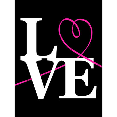 Liebe Neonfarbe riesiges Wandbild Poster Druck