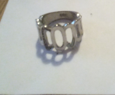 Vintage RSC CZ Ring, Sterling Plate,Signed R S Covenant Sz 9