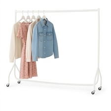 Heavy Duty White Clothes Rail 3ft 4ft 5ft 6ft Quality Clothing Metal Rack Stand 