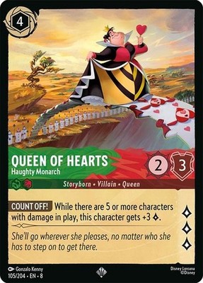 Queen of Hearts Haughty Monarch 105/204 DISNEY Lorcana Reign of Jafar Non Foil