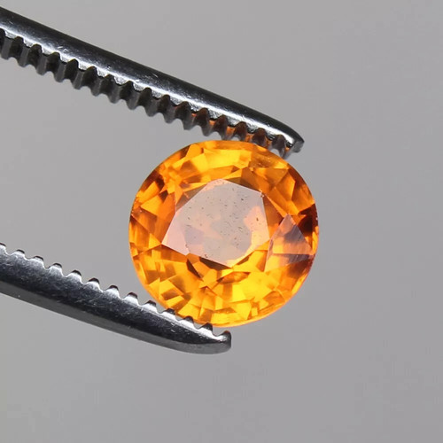 Natural Orange Sapphire Padparadscha 6.10 Ct Round Faceted Cut Loose Gemstone - Picture 4 of 5