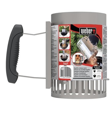 New WEBER Compact Rapidfire Chimney Starter 15 Minute Start! For Charcoal Grill