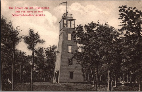 AK Turm Mt. Utsayantha Stamford New York Catskills Divided Back Unposted - Bild 1 von 3