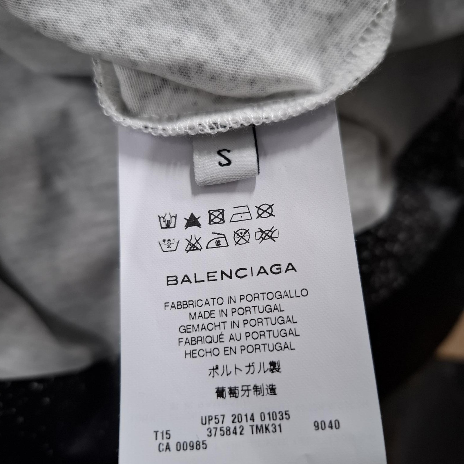 Balenciaga Splash-Effect Crewneck T-Shirt In Black And White Cotton Men E Size image 4