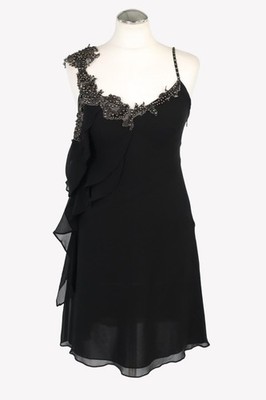 Karen Millen Damen Kleid Gr. 36 (UK 10) Schwarz A-Linie Dress