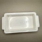Vintage Milk Glass Butter Dish – Base Only – White – “BOTTOM” Starburst Pattern