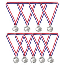Award Medals, 9 Pcs 2nd Metal Competition Medals, Silver