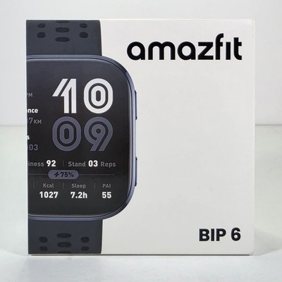Amazfit Bip 6 50mm Sport Fitness Activity Tracker Smart Watch - Blue/Black