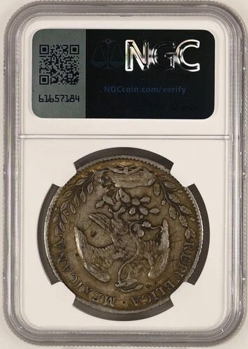 mw29061 Mexico Silver 8 Reales 1897 Zs FZ  Zacatecas Mint  NGC Chopmarked - Image 2 of 2