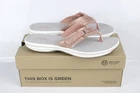Clarks Women's Breeze Sea Flip Flops Sandals Cloudsteppers Rose Gold