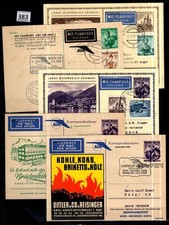 ## AUSTRIA 1958 - 5 POCZTÓWEK - SAMOLOTY, AVIO, KOSTIUMY