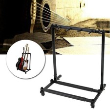 Multi Guitar Stand 3 Holder Foldable Universal Guitar Holder Display Rack Black