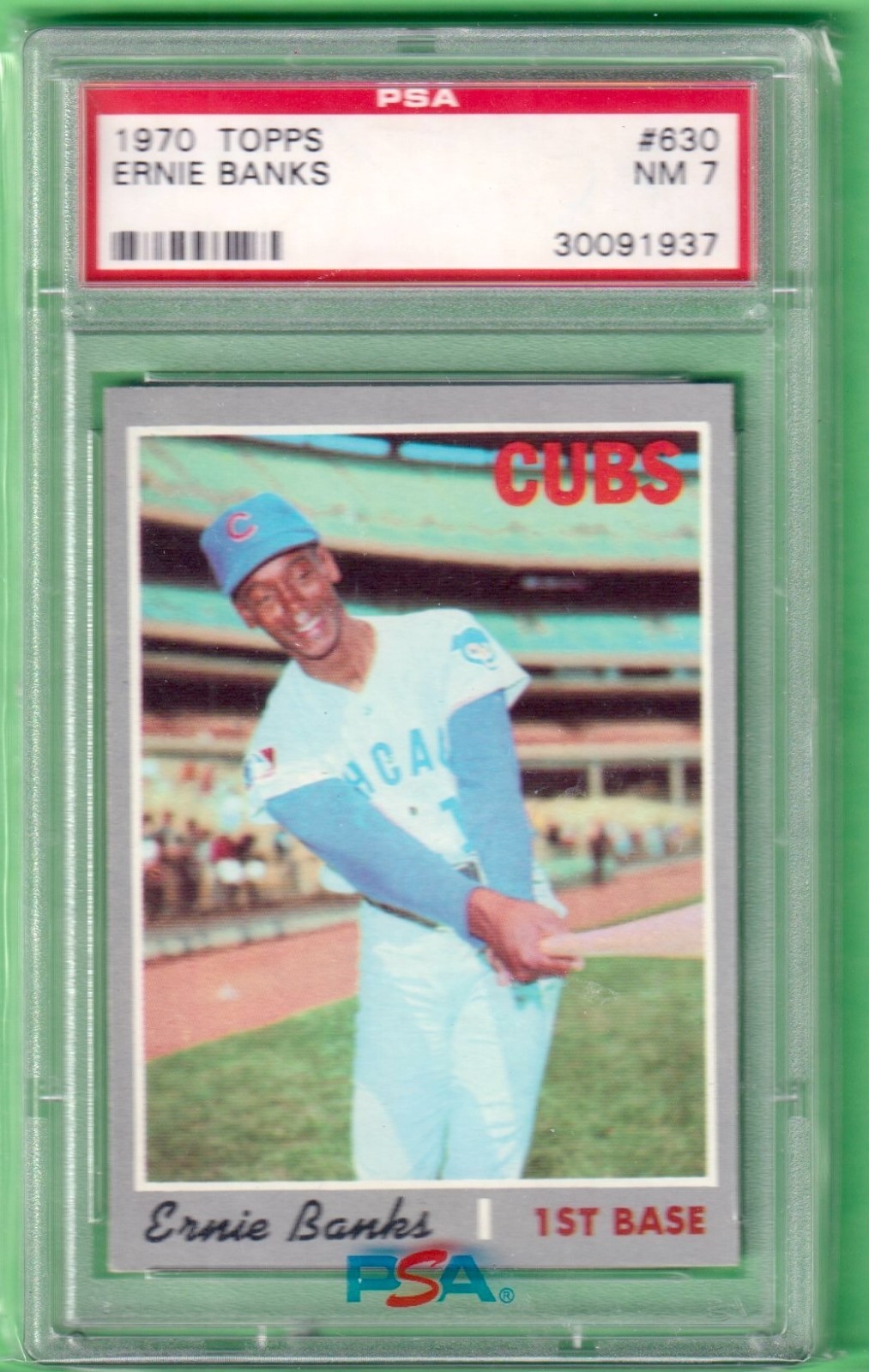 1970 Topps Ernie Banks #630 - PSA 7 NM - Chicago Cubs - HOF