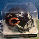 Kyle Monangai D'Andre Swift Signed Chicago Bears Mini Helmet AUTO JSA RIDDELL