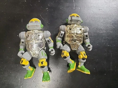Vintage 1989 TMNT Metalhead Action Figure Teenage Mutant Ninja Turtles Lot Of 2