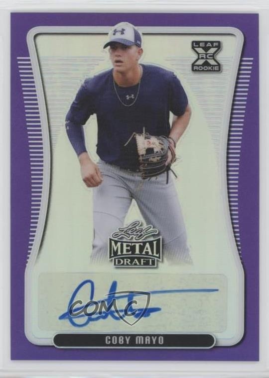 2020 Leaf Metal Draft Purple Rainbow 7/25 Coby Mayo #BA-CM3 Auto 0cj