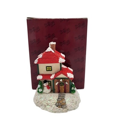 San Francisco Music Box Co Victorian Village Hinged House Christmas Holiday READ