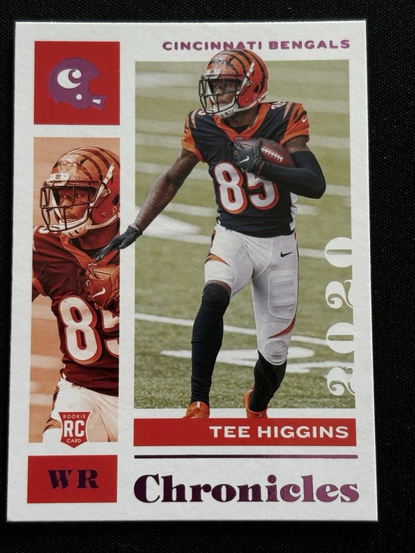 2020 Panini Chronicles #21 Tee Higgins PINK Rookie Cincinnati Bengals