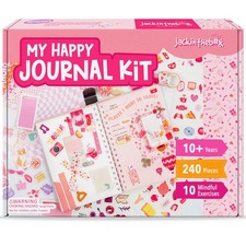 Happy Journal Kit for 8-12 year old Girls, Craft Scrapbook Set