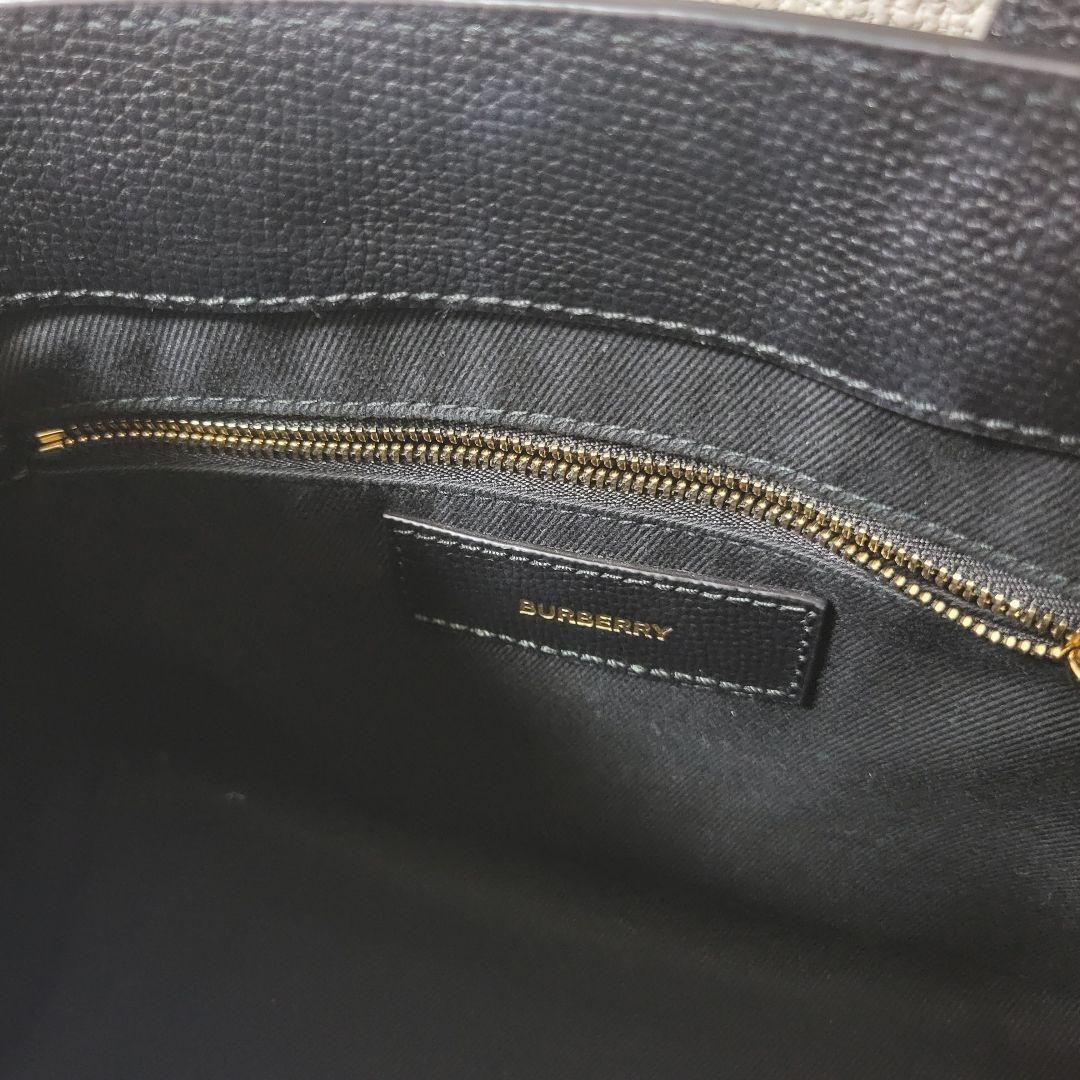 BURBERRY Black 2Way Barrel Tote Shoulder Bag Canvas Leather Trim Luxury Handbag thumbnail 14