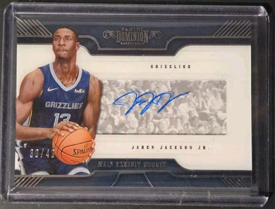 2018-19 Dominion Main Exhibit Rookie Auto #MR-JJJ Jaren Jackson Jr - On Card /49